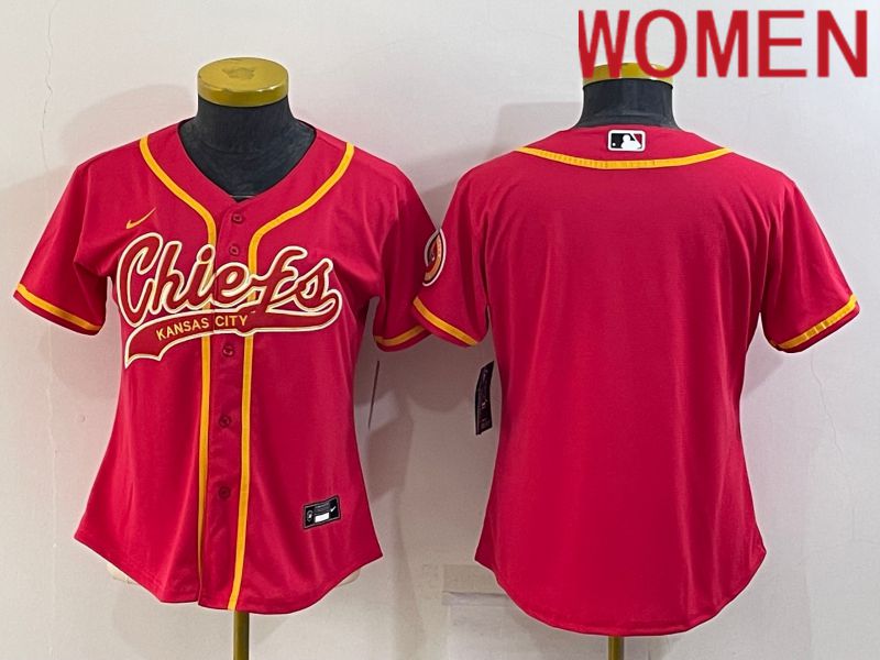 Women Kansas City Chiefs Blank Red 2022 Nike Co branded NFL Jerseys->women nfl jersey->Women Jersey